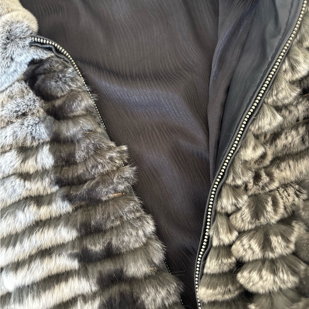 Real Rabbit fur jacket ( chinchilla style) - Picture 6 of 7